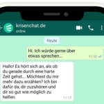 Krisenchat Whatsapp Screenshot - Beratung für Kinder und Jugendliche